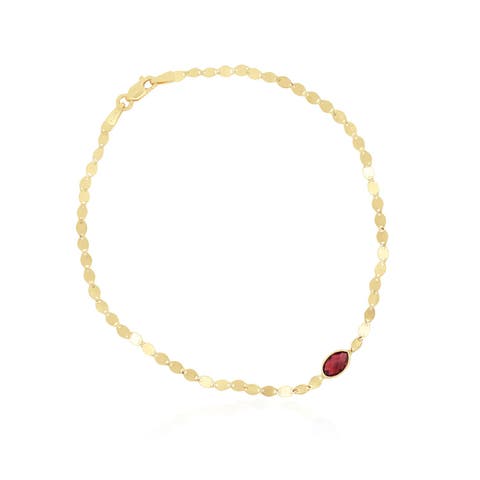 Garnet Disco Chain Bracelet