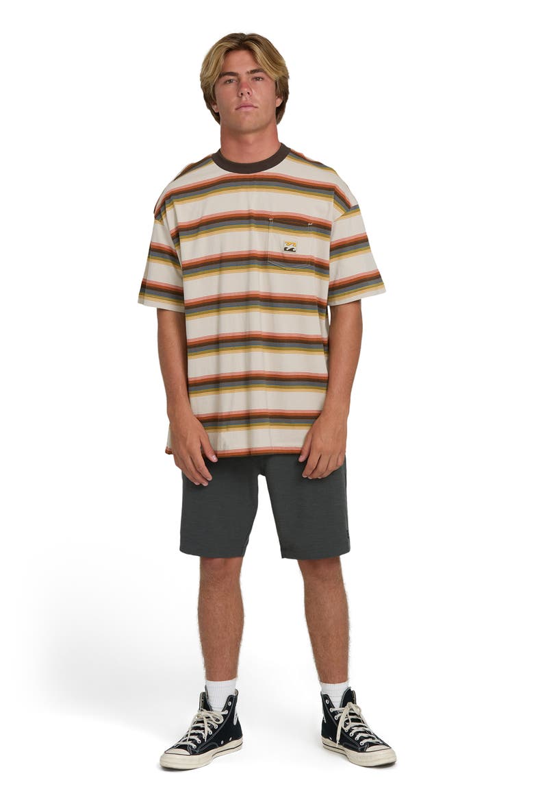 Baxter Oversize Stripe Pocket T-Shirt, Alternate, color, OATMEAL