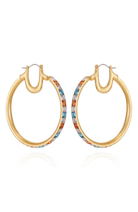 Crystal Hoop Earrings