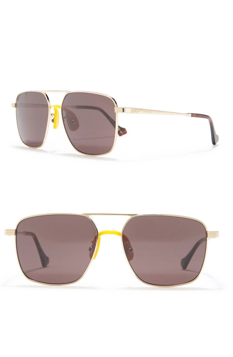 Gucci 57mm Square Sunglasses, Main, color,