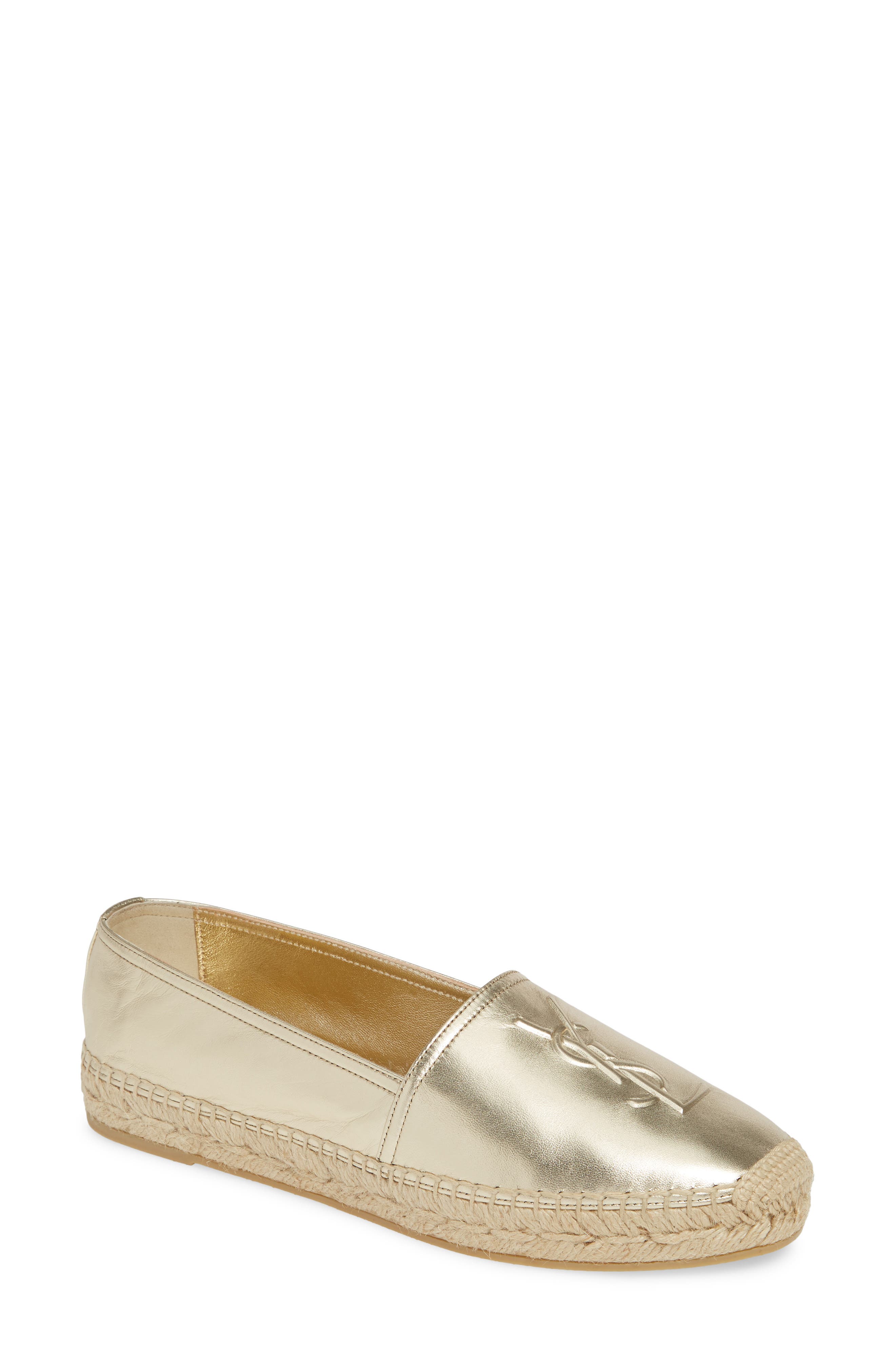 Logo Espadrille, Main, color, GOLD