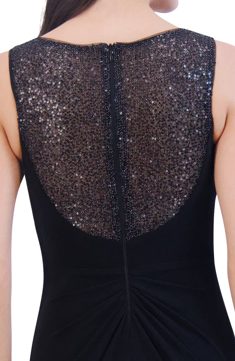 Vince Camuto Sequin Mesh Yoke Column Gown, Alternate, color,