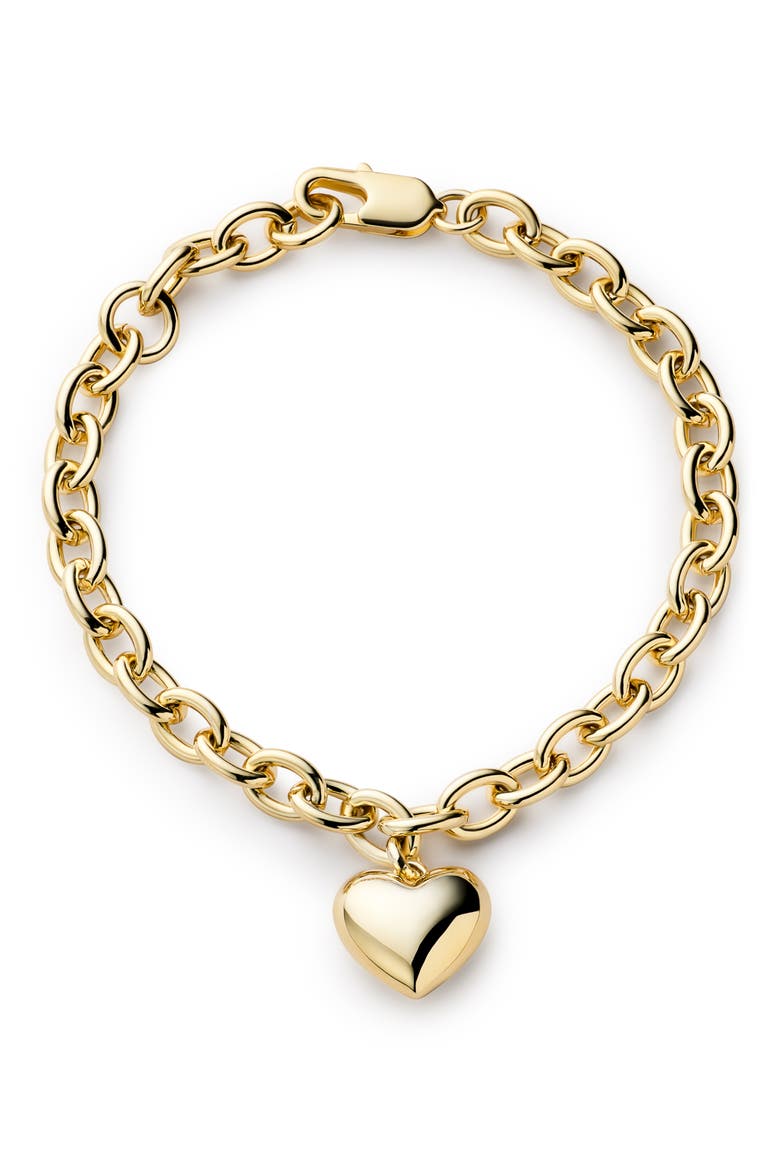 Heart Pendant Bracelet, Main, color, GOLD