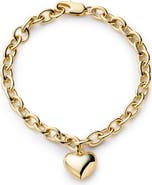 Ana Luisa Heart Pendant Bracelet