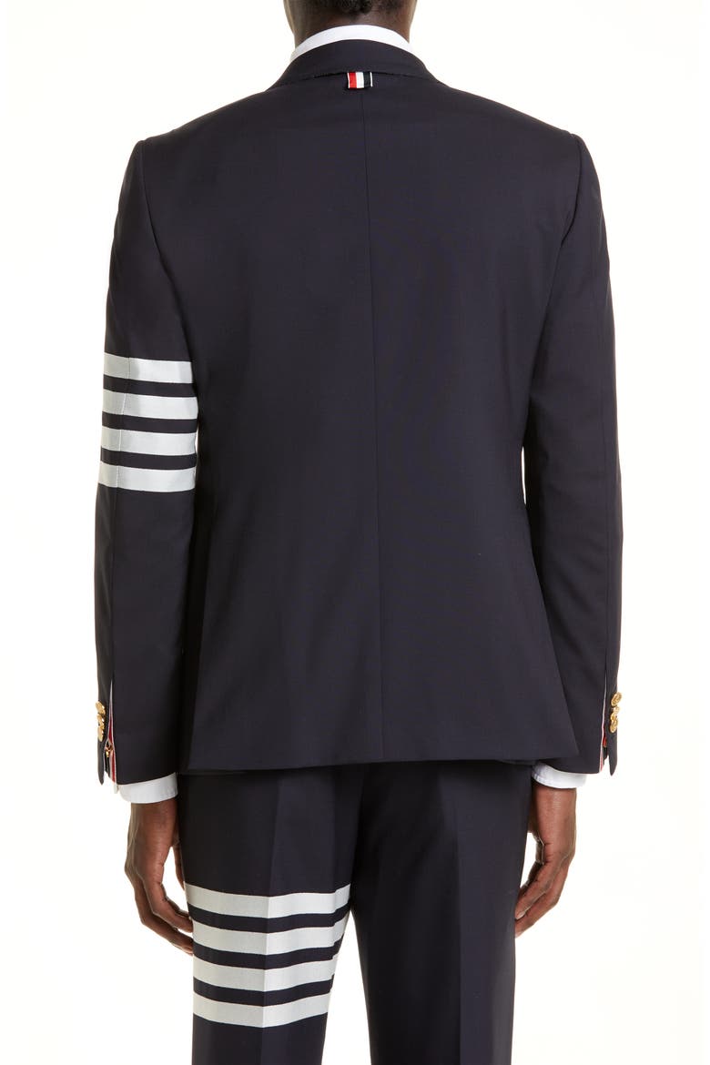 4 Bar Mélange Wool Sport Coat, Alternate, color, NAVY