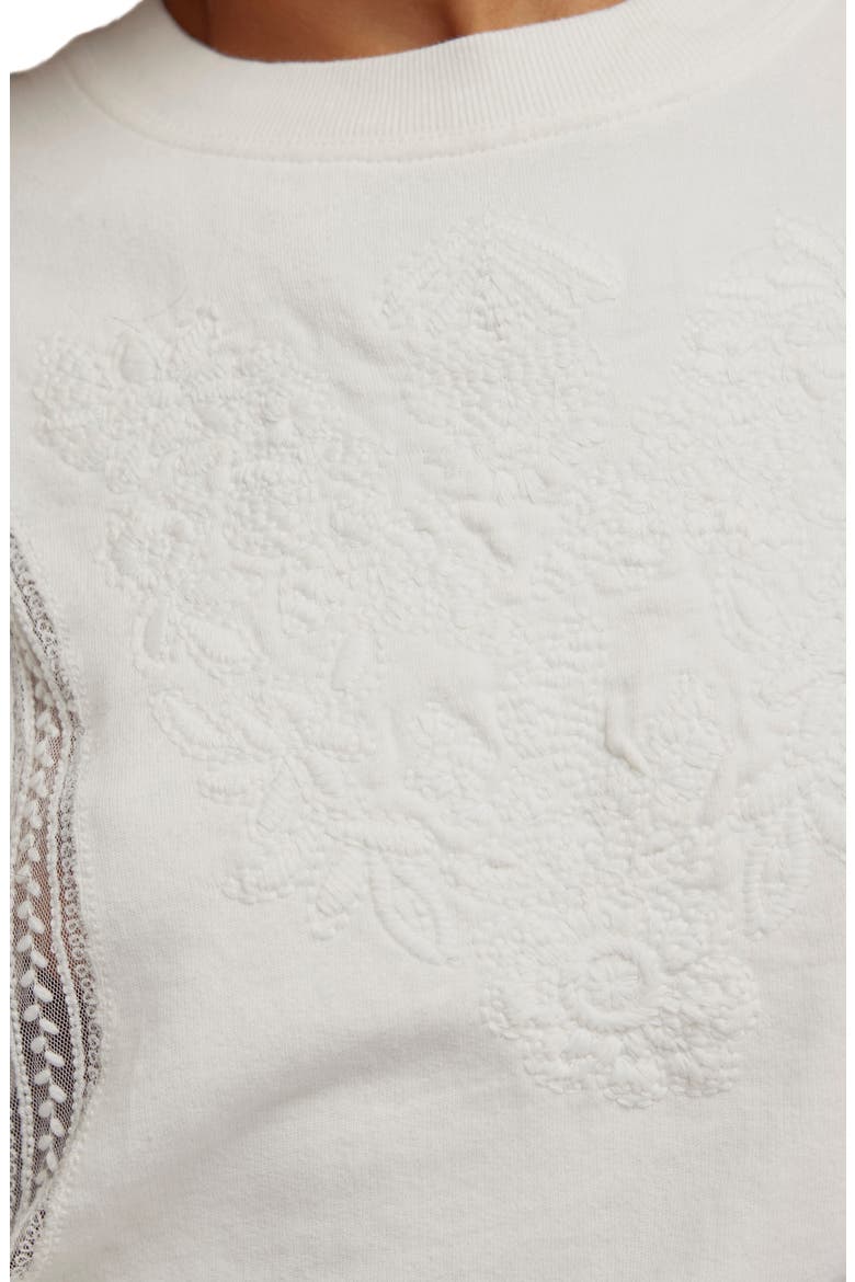 Love Lace Sweatshirt, Alternate, color, CLEAN IVORY
