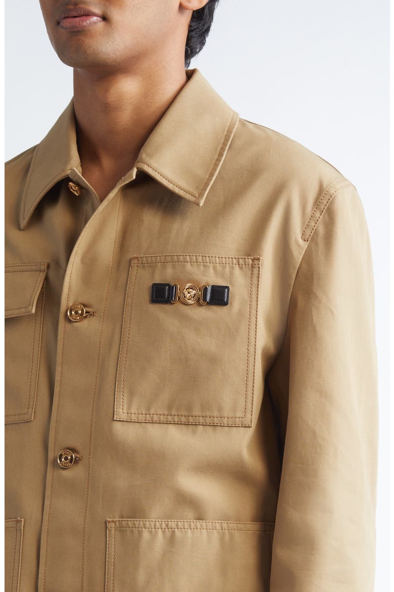 Medusa Cotton Canvas Chore Jacket, Alternate, color, DARK SAND