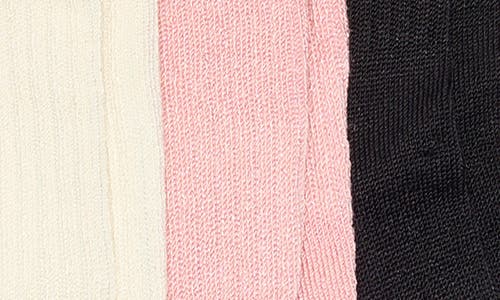 Nordstrom Rack Assorted 3-pack Roll Top Demi Crew Socks In Multi