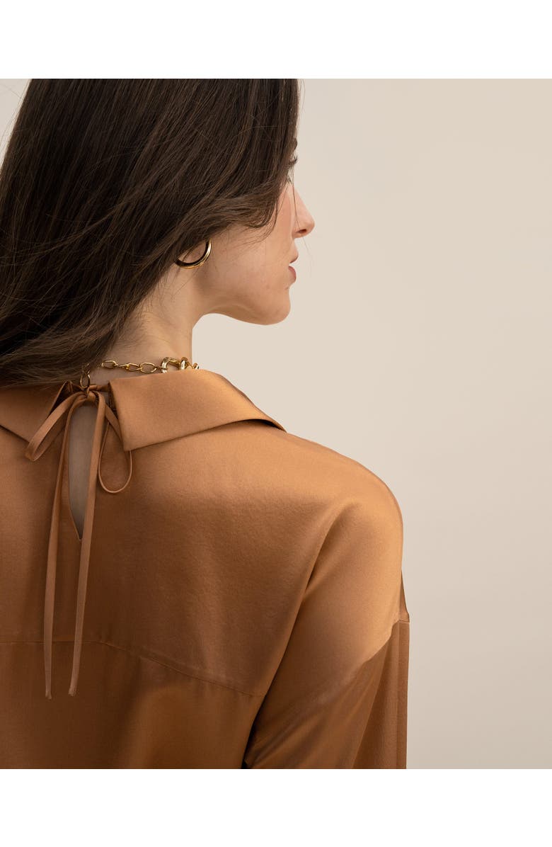 Lilysilk Pure Silk Blouse Wrapover Cropped Shirt, Alternate, color, 