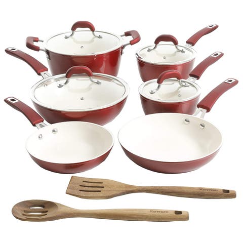 Arlington 12 Piece Aluminum Ceramic Coated Nonstick Cookware Set