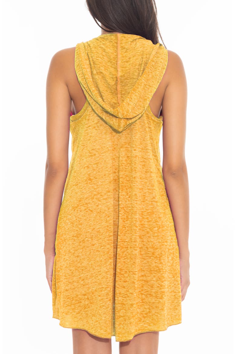 Beach Date Hooded Cover-Up Dress, Alternate, color, GOLD