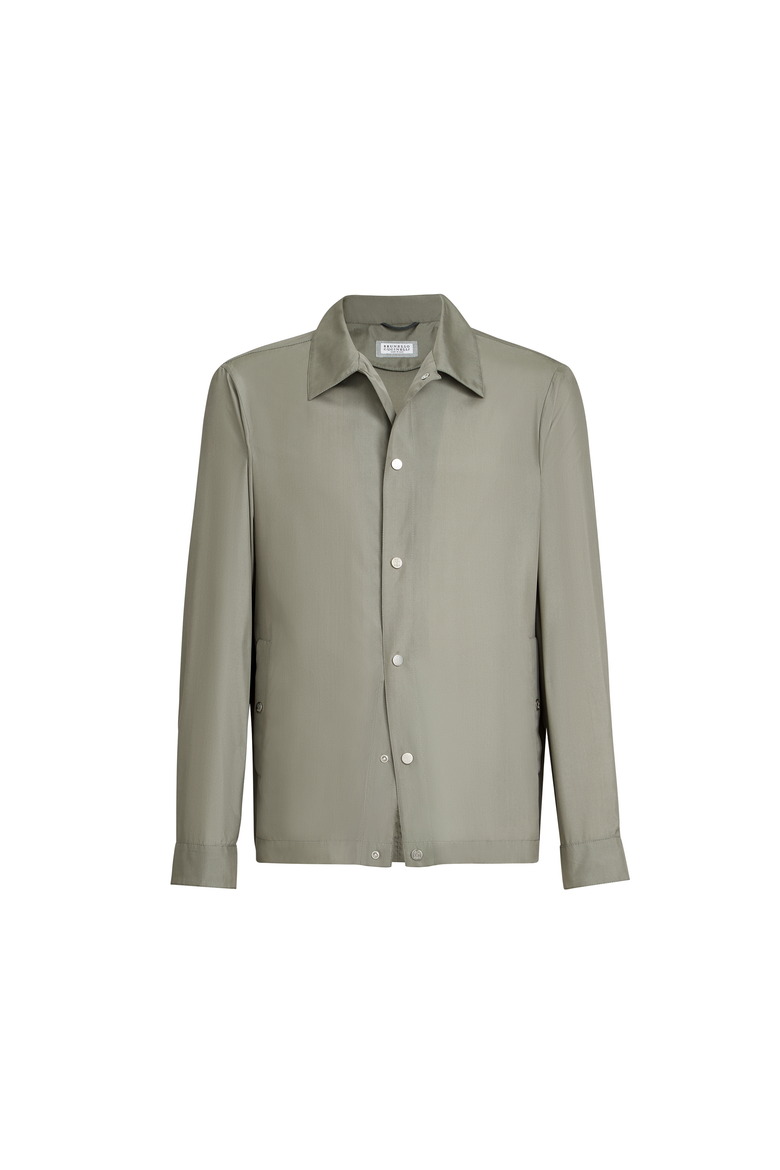 Silk outerwear jacket, Alternate, color, Khaki