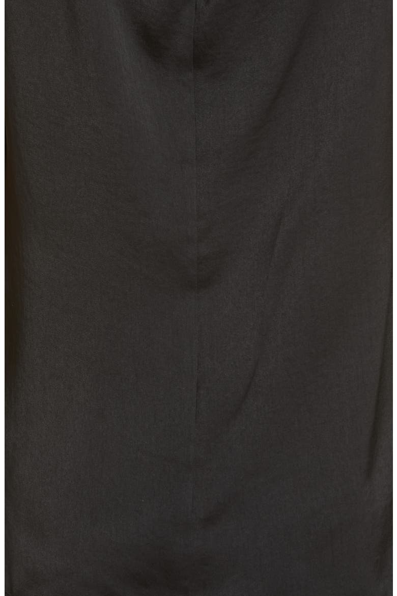 Deanne Hammered Satin Halter Neck Blouse, Alternate, color, BLACK