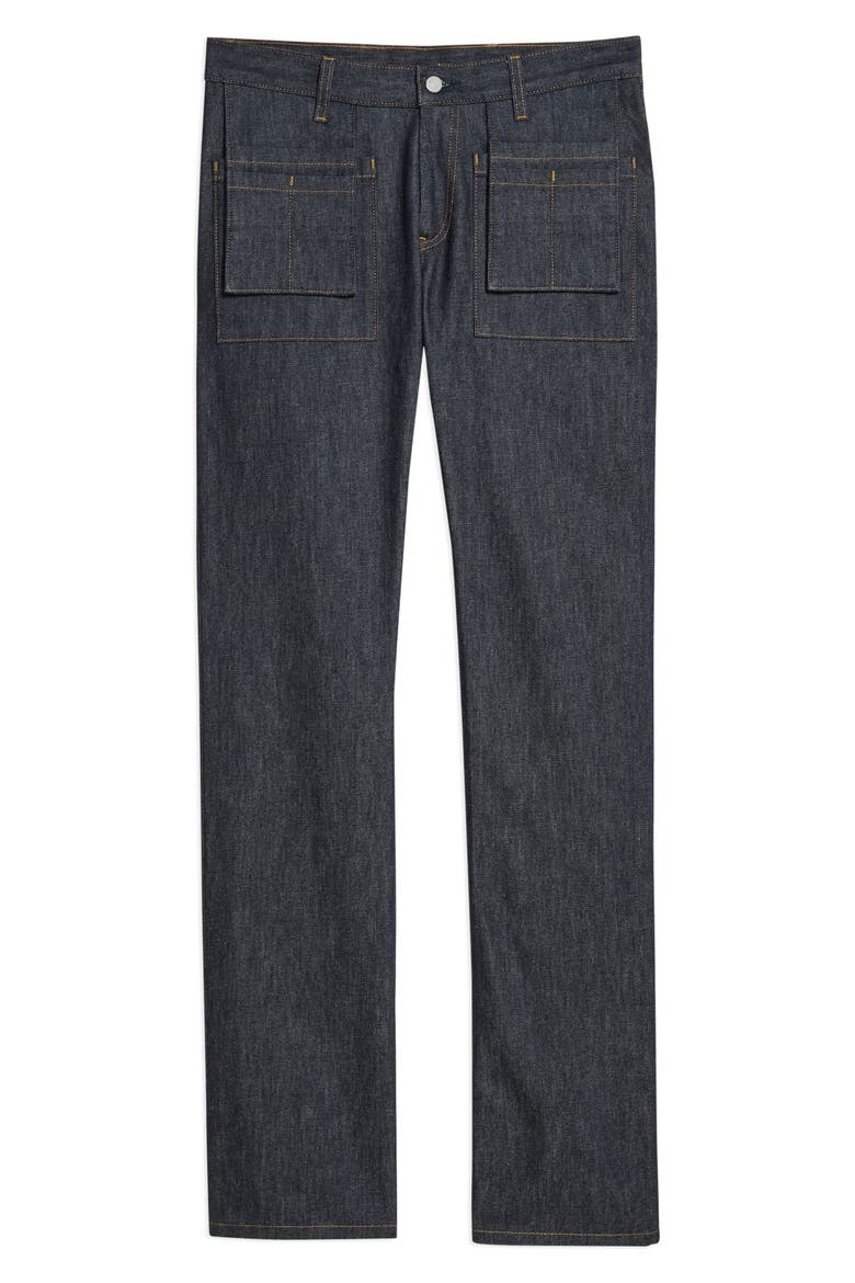 Utility Straight Leg Jeans, Alternate, color, RAW INDGO