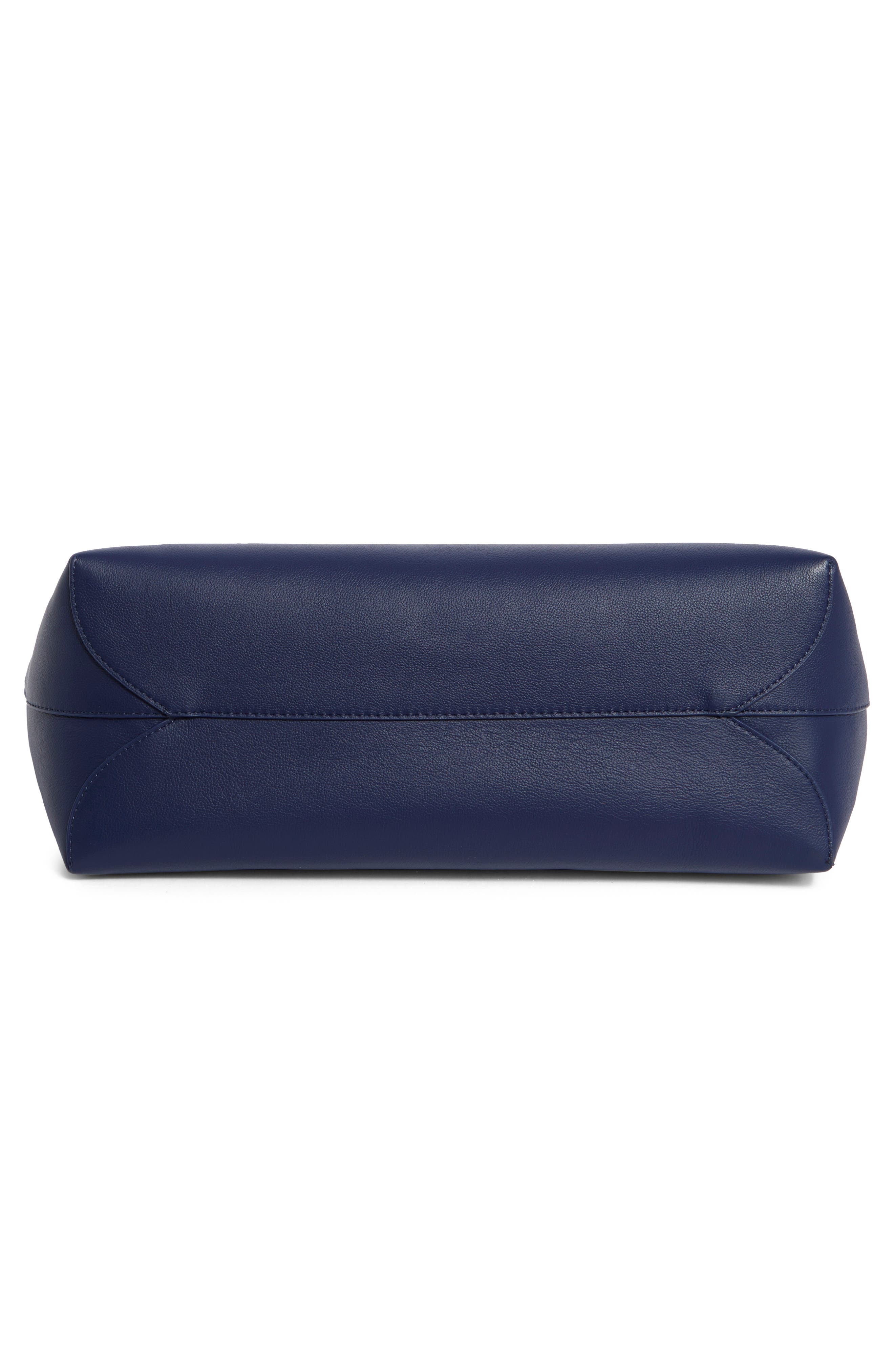 Angel Leather Shopper, Alternate, color, DARK BLUE