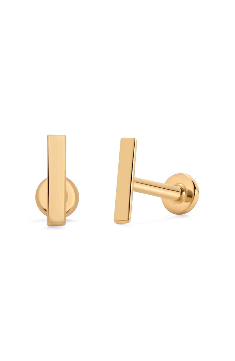 MADE BY MARY 14k Bar Stud Earring, Main, color, 14K Solid Gold - Pair