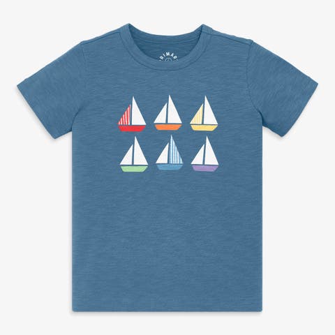Kids Rainbow Sailboats Tee (Toddler, Little Kid, Big Kid)