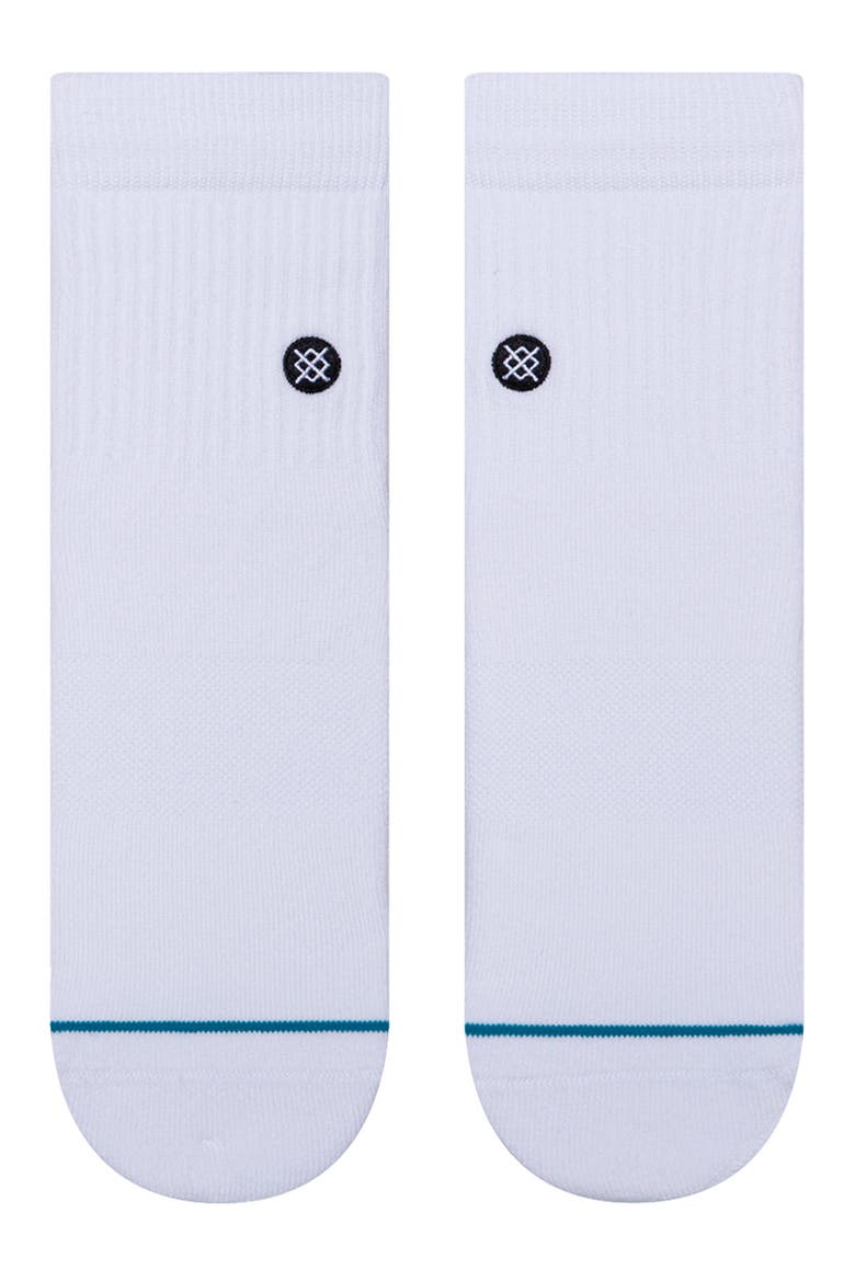 Icon Quarter Crew Socks, Alternate, color, WHITE