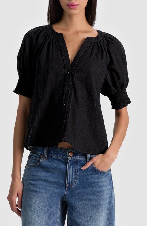Thalia Puff Sleeve Button Shirt