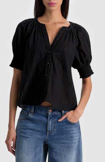 Thalia Puff Sleeve Button Shirt