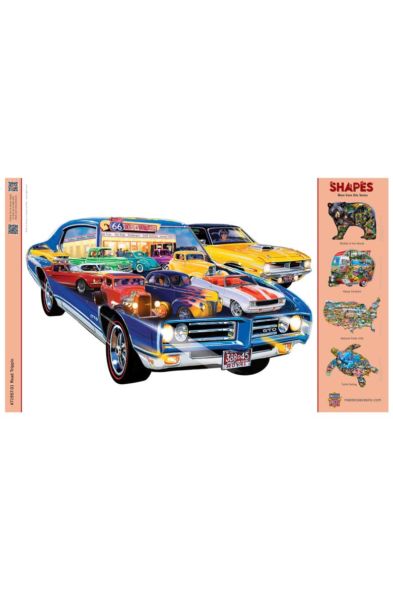 Road Trippin 1000 Piece Shaped Puzzle, Alternate, color, Multicolor