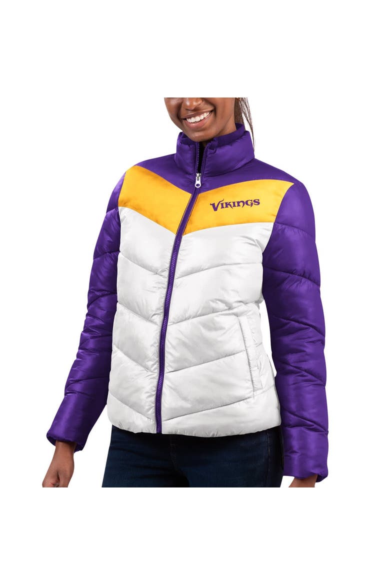Women's G-III 4Her by Carl Banks  White/Purple Minnesota Vikings New Star Quilted Full-Zip Jacket, Alternate, color, White