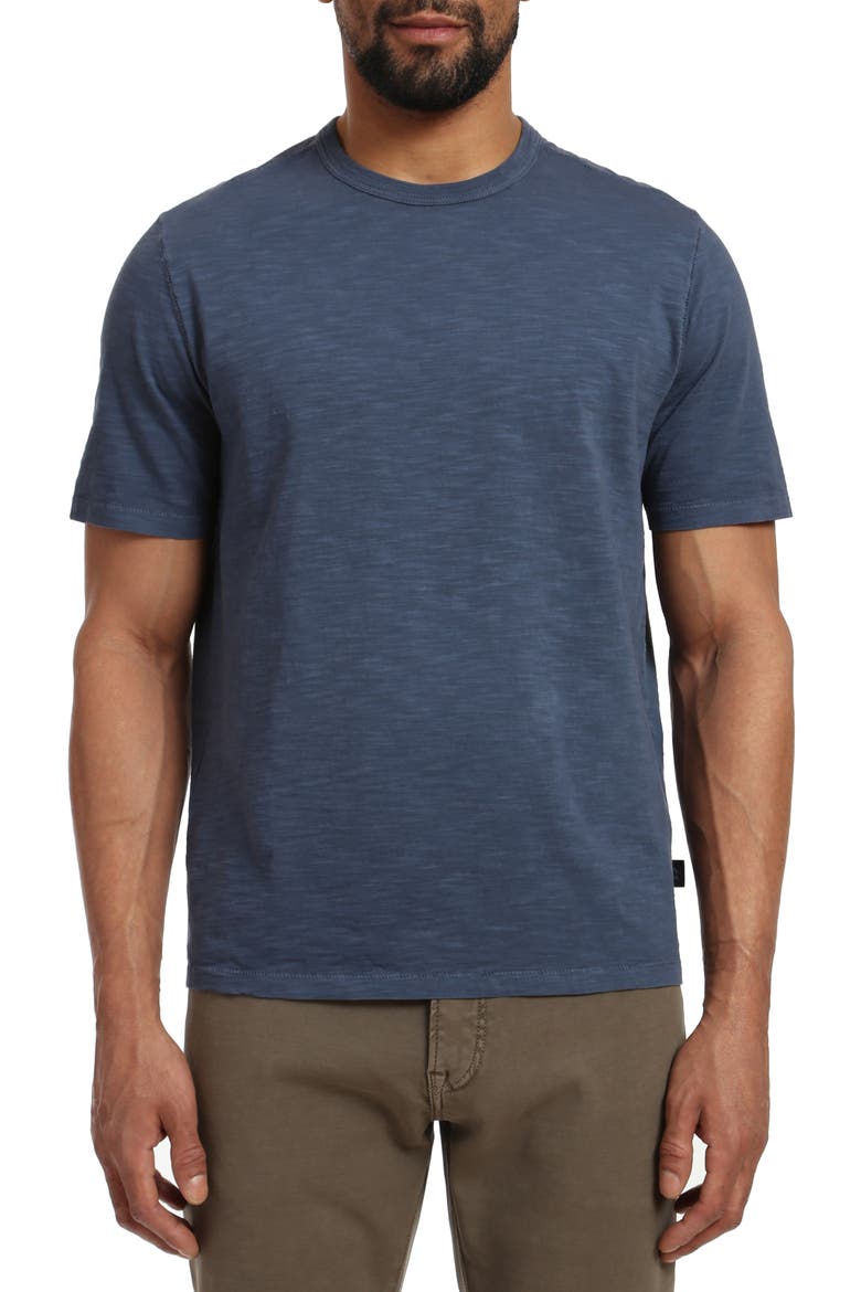 Slub Cotton Crewneck T-Shirt, Main, color, DARK DENIM