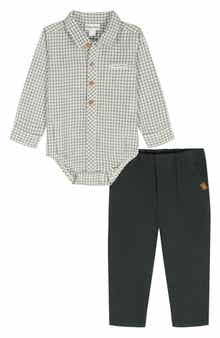 Calvin Klein Woven Bodysuit & Pants Set