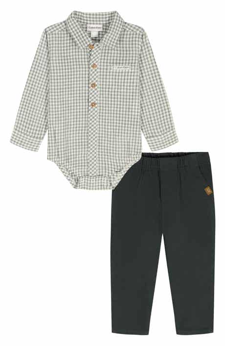 Calvin Klein Woven Bodysuit & Pants Set