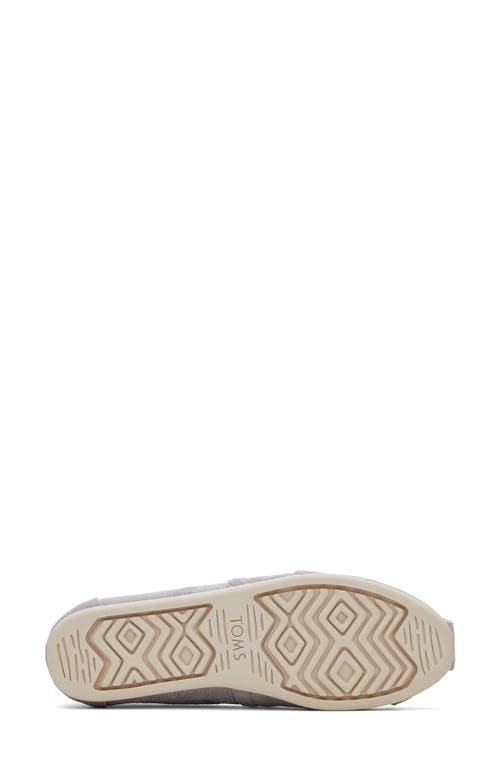 Toms Womens Drizzle Grey Alpargata Branded Canvas Shoes In Grey