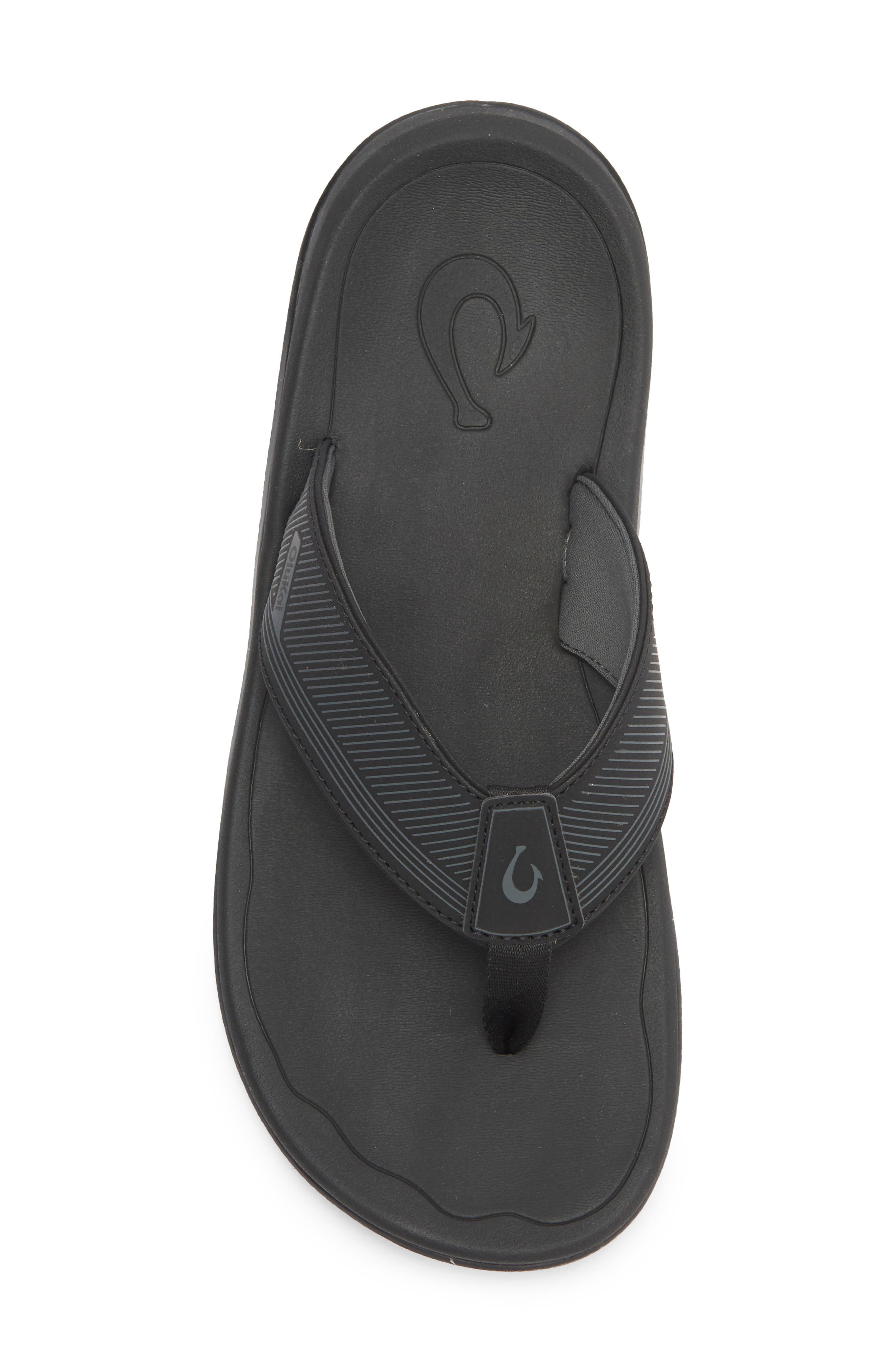 OluKai Ahi Kai Flip Flop, Alternate, color, Black/ Black