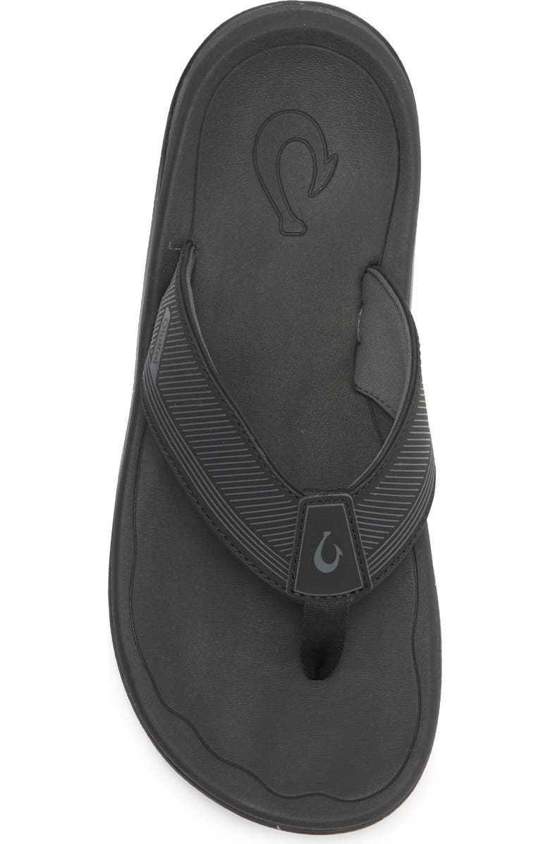 OluKai Ahi Kai Flip Flop, Alternate, color, Black/ Black