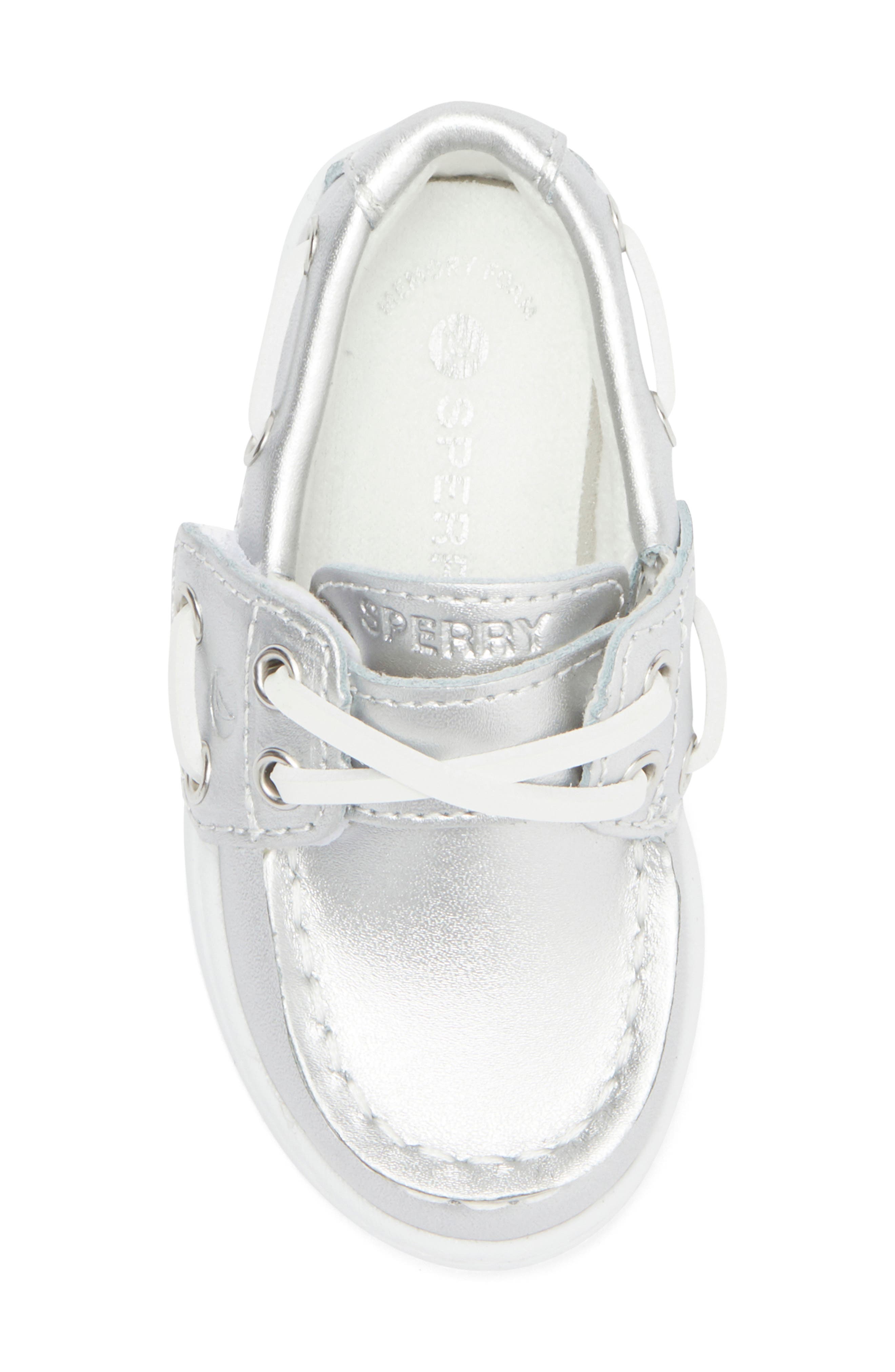 Sperry Kids' Original Boat Shoe, Alternate, color, Silver
