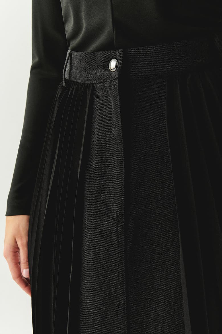 Florence Midi Skirt, Alternate, color, BLACK