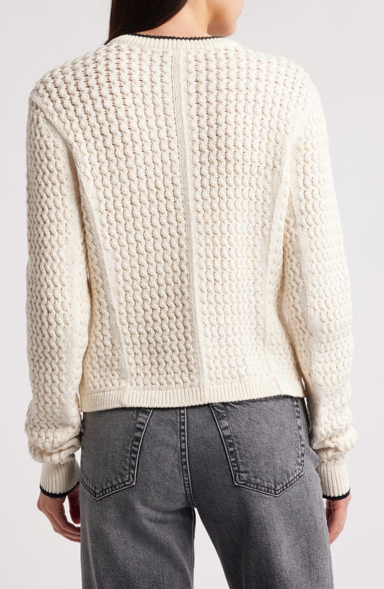 rag & bone Daria Textured Cotton Blend Cardigan, Alternate, color, Marsh