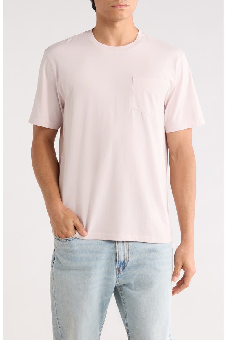 Peached Jersey Pocket T-Shirt, Main, color, PINK HUSH