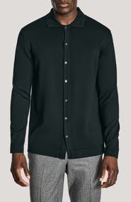 Jack Victor Long Sleeve Wool Button Down Shirt