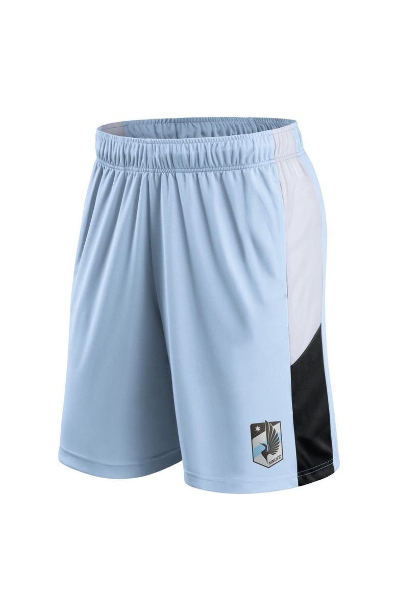 FANATICS Men's Fanatics Branded Light Blue Minnesota United FC Prep Squad Shorts, Alternate, color,