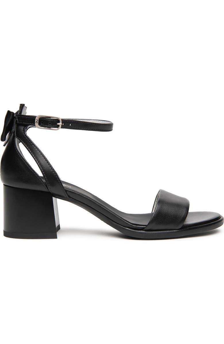 NeroGiardini Ankle Strap Block Heel Sandal, Alternate, color, Black