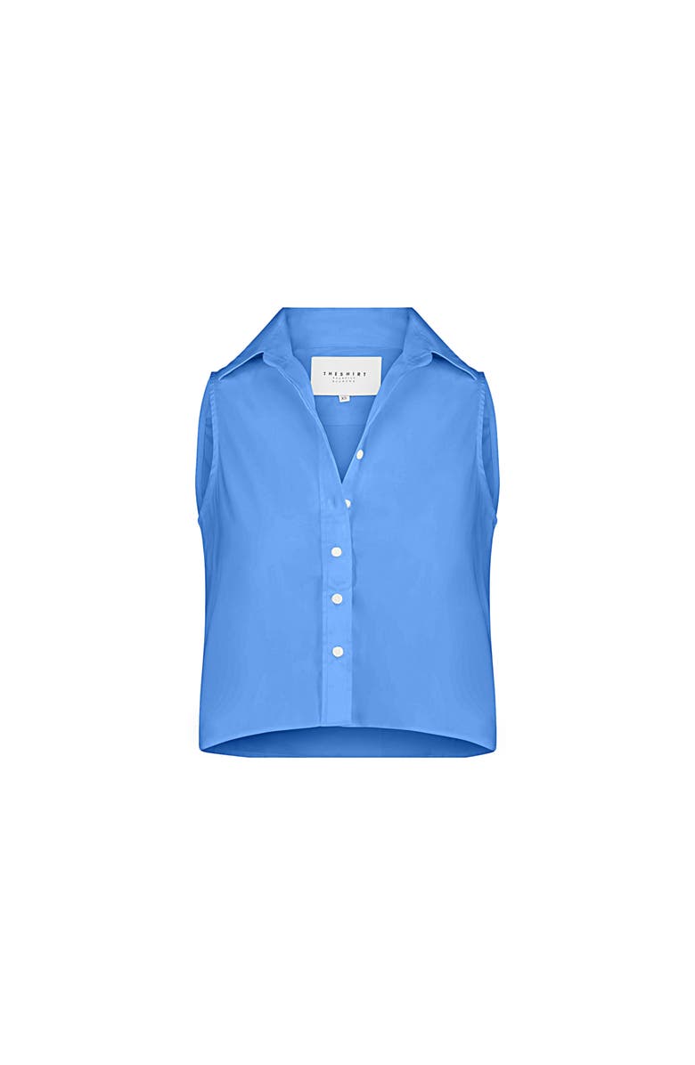 The Shirt by Rochelle Behrens The Boxy Cropped Sleeveless Shirt, Alternate, color, French Blue