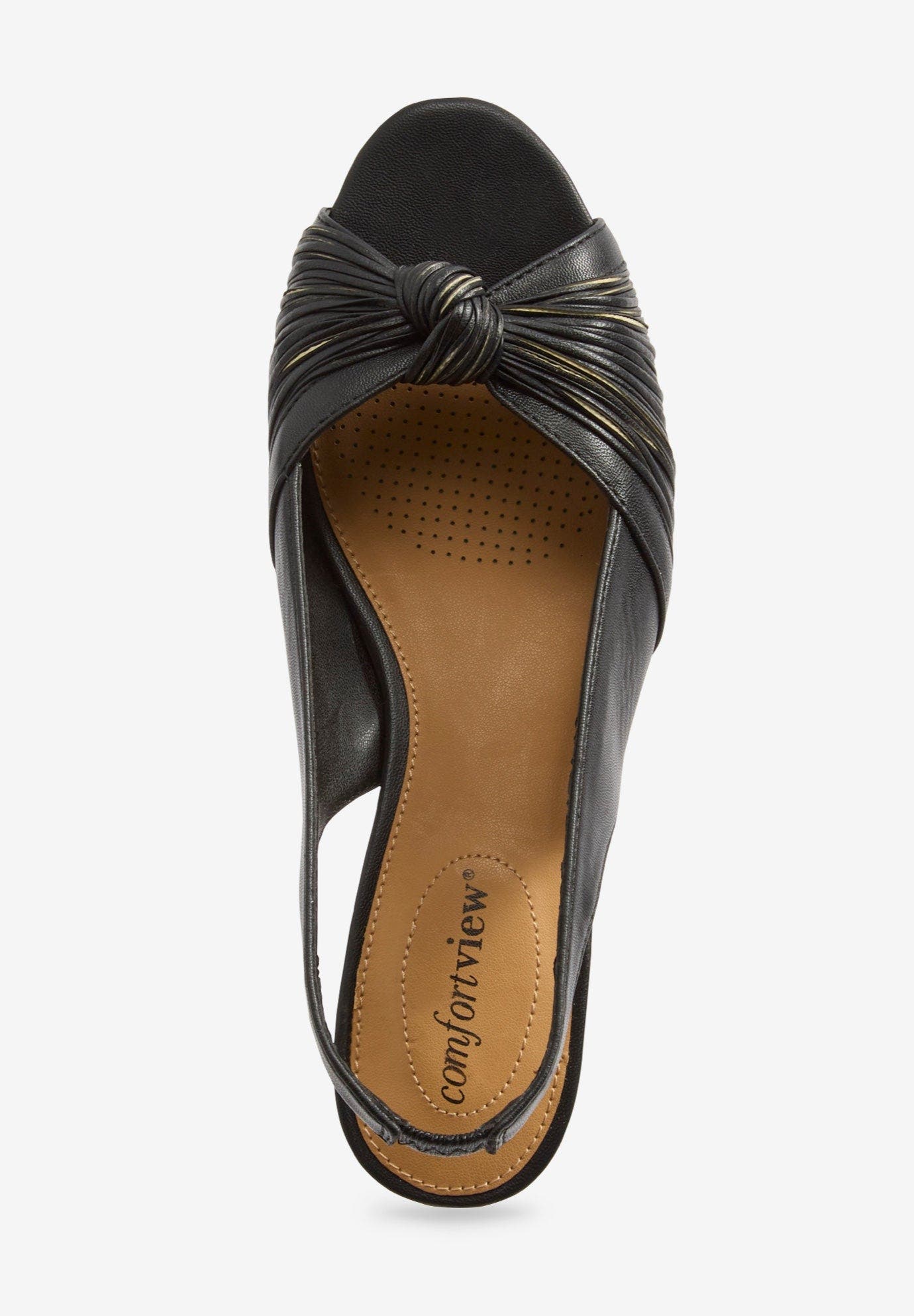 Comfortview The Katelyn Slingback, Alternate, color, Black