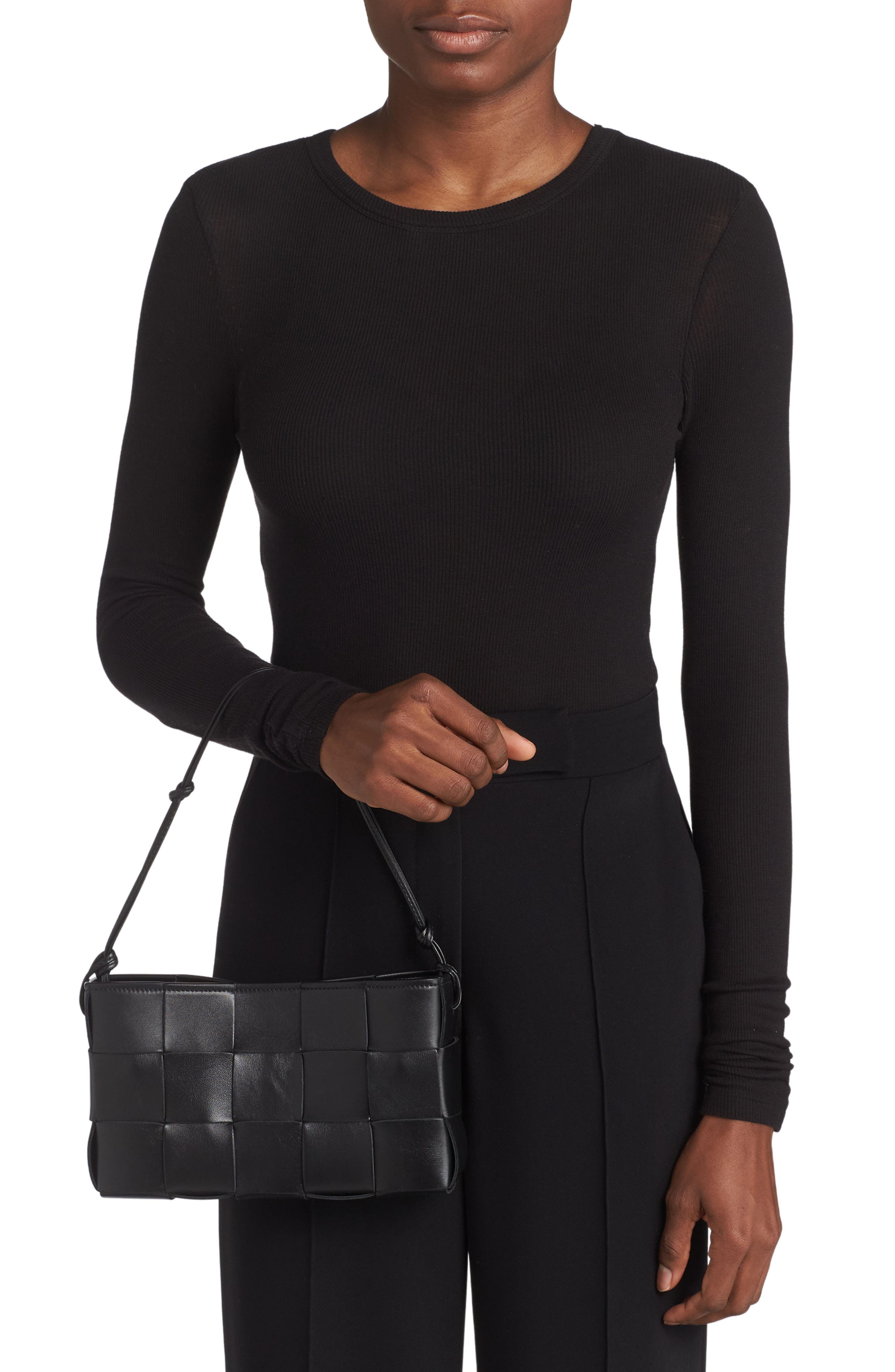 Bottega Veneta Cassette Intrecciato Leather Shoulder Bag, Alternate, color, 