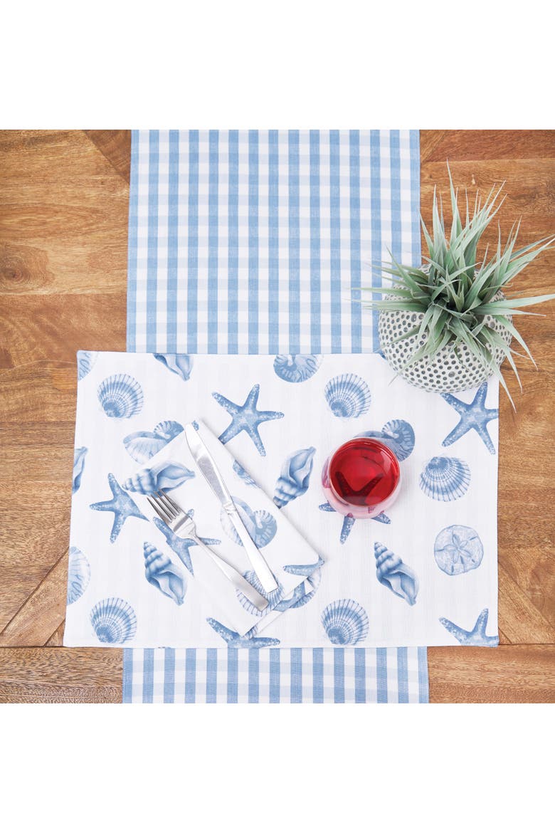 Calming Seas Table Runner, 14" x 72", Alternate, color, Blue