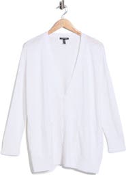 Eileen Fisher V-Neck Organic Linen & Organic Cotton Cardigan