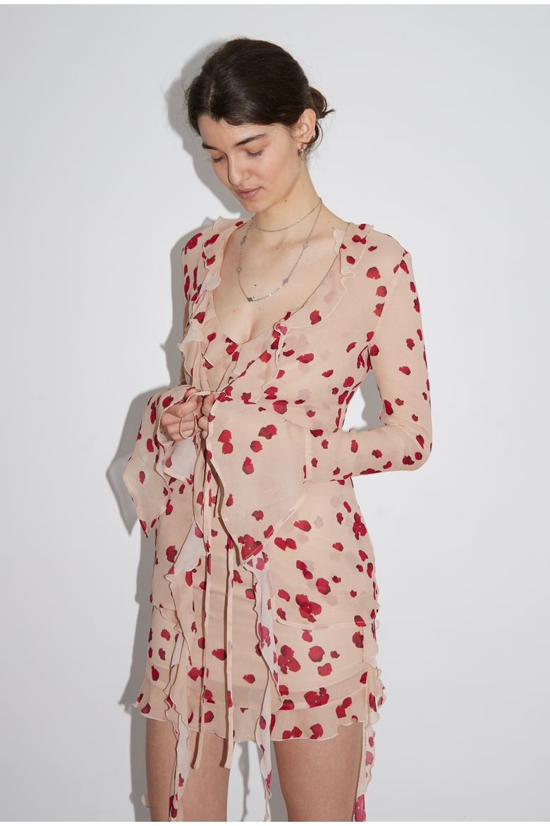 Rose Chiffon Top, Alternate, color, Nude Rose