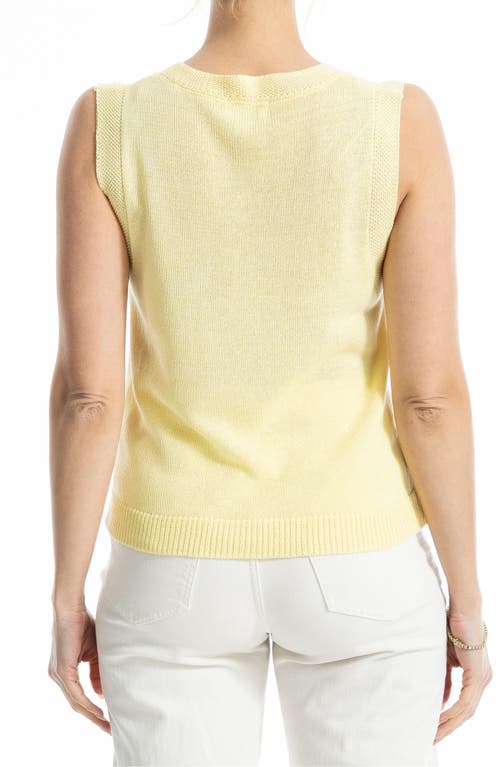 Max Studio Knit Shell Top In Yellow