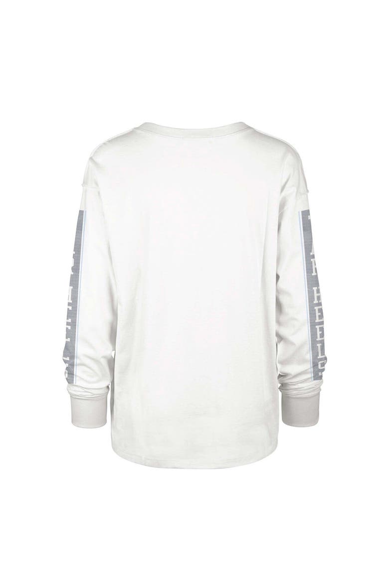 Women's '47 Cream North Carolina Tar Heels Statement SOA 3-Hit Long Sleeve T-Shirt, Alternate, color, White