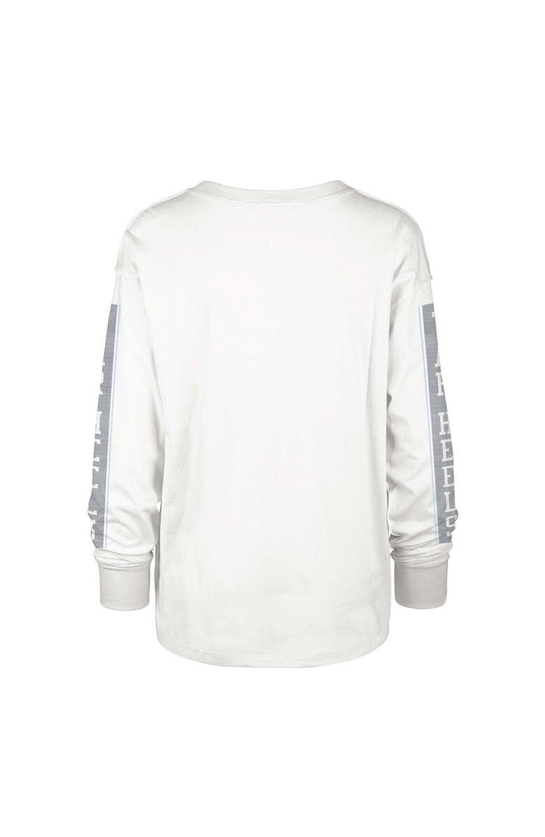 '47 Women's '47 Cream North Carolina Tar Heels Statement SOA 3-Hit Long Sleeve T-Shirt, Alternate, color, White