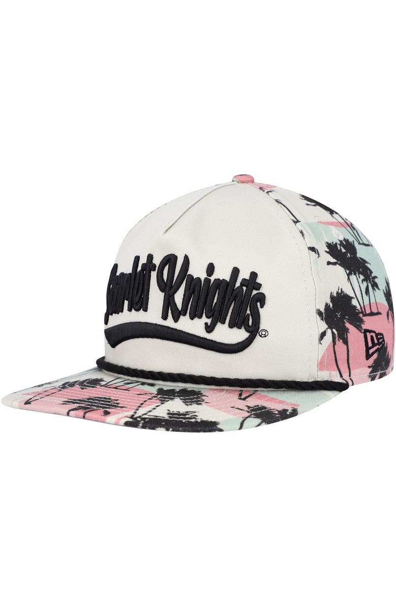 New Era Men's New Era Cream Rutgers Scarlet Knights High Tide Golfer Snapback Hat, Alternate, color, Cream