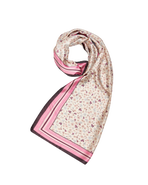 Fable England Deco Blooms Silky Lightweight Cream Scarf